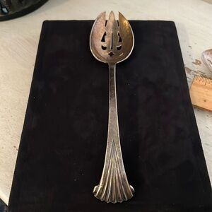 Antique Tuttle Sterling Silver on slow serving slotted spoon heavy